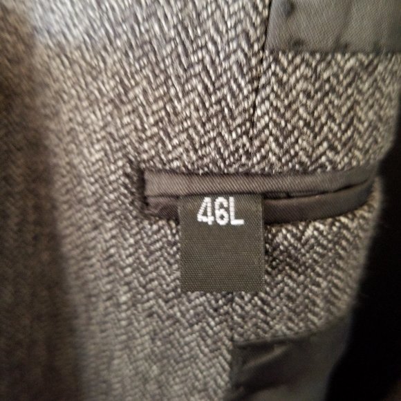 Jean Paul Germain Herringbone Pattern Suit Jacket 46L - Picture 6 of 11